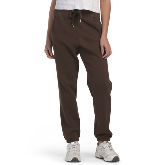 CALVIN KLEIN Handbags - CALVIN KLEIN Brown High Waist Relaxed Elastic Cuff Joggers